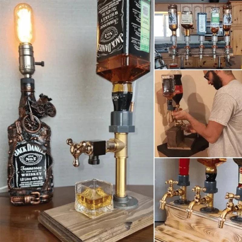 Wooden Liquor Dispenser Whiskey & Cocktail Station triple by HitMyNeed
