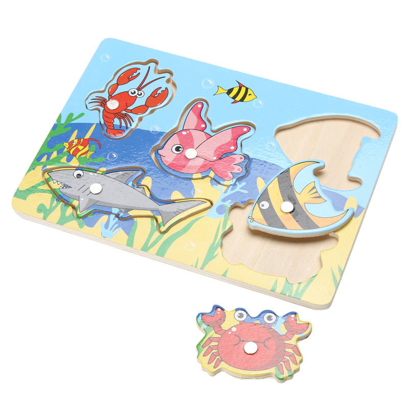 Wooden Magnetic 3D Fishing Game & Shape Puzzle by HitMyNeed