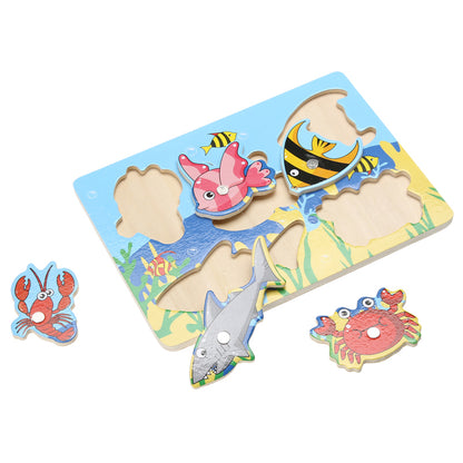 Wooden Magnetic 3D Fishing Game & Shape Puzzle by HitMyNeed