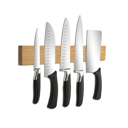 Wooden Magnetic Knife Holder Wall Mount 40cm by HitMyNeed
