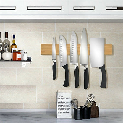 Wooden Magnetic Knife Holder Wall Mount 40cm by HitMyNeed