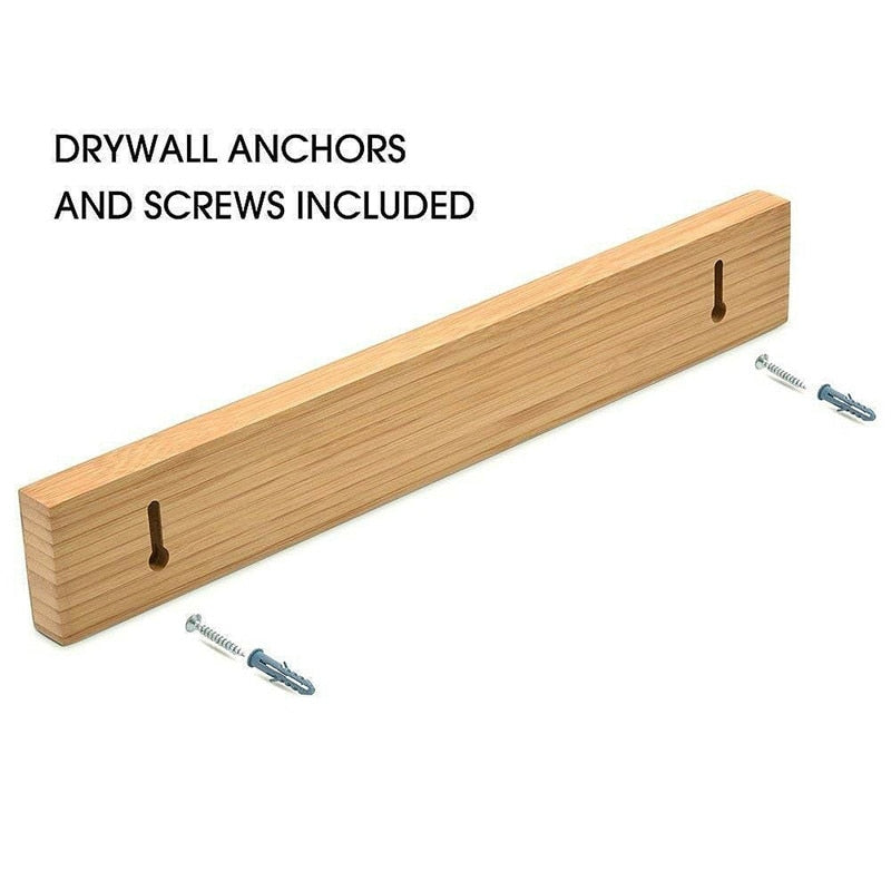 Wooden Magnetic Knife Holder Wall Mount 40cm by HitMyNeed
