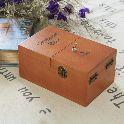 Wooden Mechanical Useless Box Desk Toy by HitMyNeed