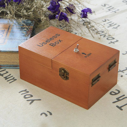 Wooden Mechanical Useless Box Desk Toy by HitMyNeed