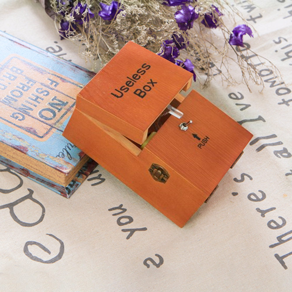 Wooden Mechanical Useless Box Desk Toy by HitMyNeed