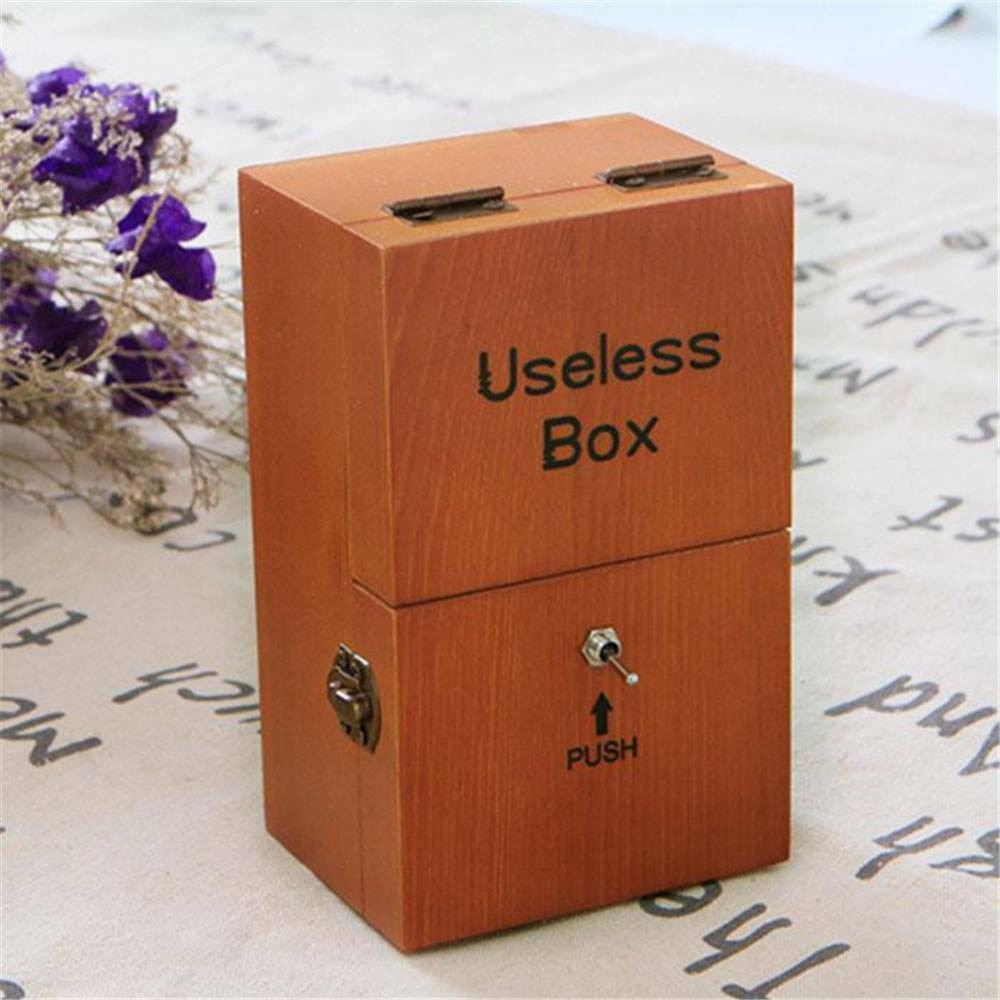 Wooden Mechanical Useless Box Desk Toy by HitMyNeed