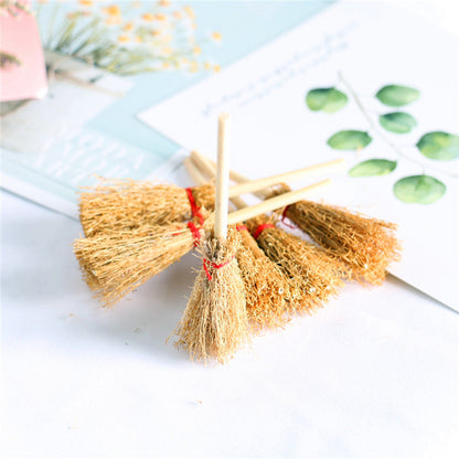 Wooden Mini Witch Brooms Set of 12 for Crafts by HitMyNeed