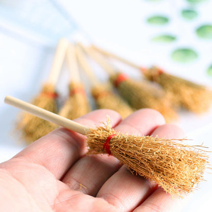 Wooden Mini Witch Brooms Set of 12 for Crafts by HitMyNeed