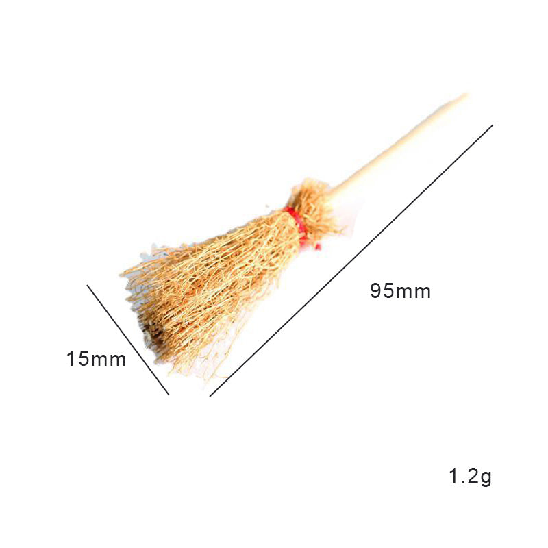 Wooden Mini Witch Brooms Set of 12 for Crafts by HitMyNeed