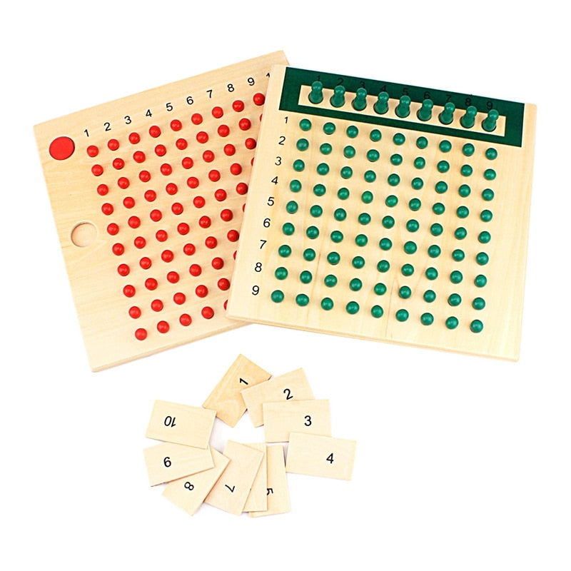 Wooden Montessori Multiplication and Division Boards by HitMyNeed