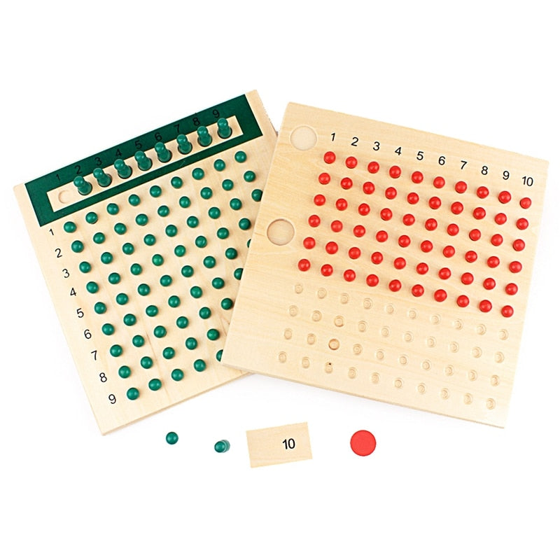 Wooden Montessori Multiplication and Division Boards by HitMyNeed
