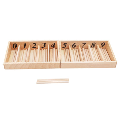 Wooden Montessori Spindle Box Math Learning Set by HitMyNeed