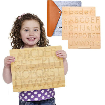 Wooden Montessori Tracing Board for Early Writing by HitMyNeed