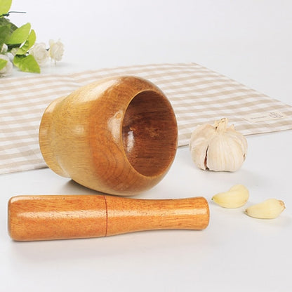 Wooden Mortar and Pestle Kitchen Grinding Set by HitMyNeed