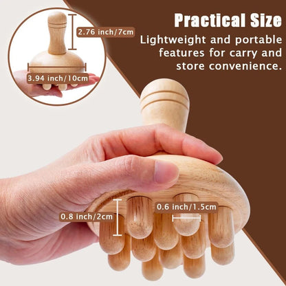 Wooden Mushroom Massager for Body & Lymphatic Care by HitMyNeed