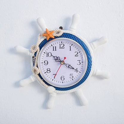 Wooden Nautical Wall Clock, 22.5 cm by HitMyNeed