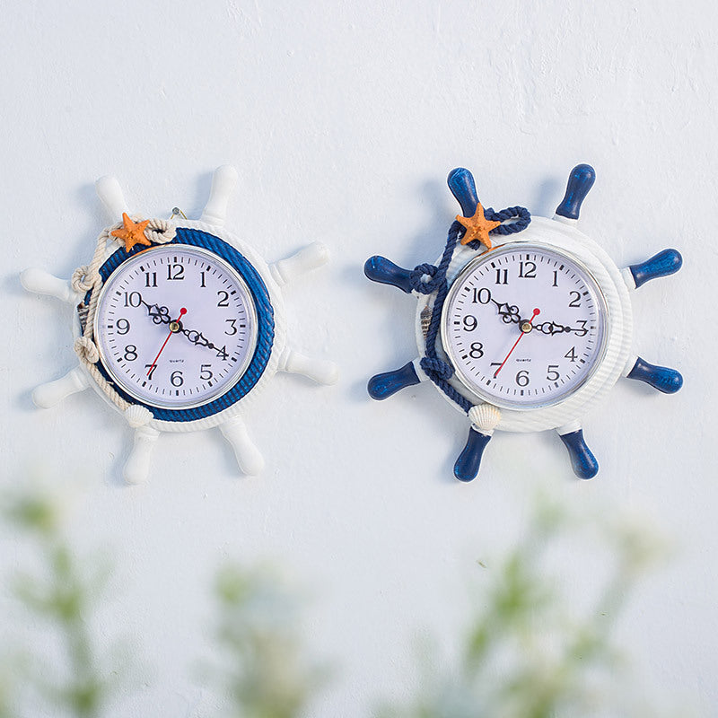 Wooden Nautical Wall Clock, 22.5 cm by HitMyNeed