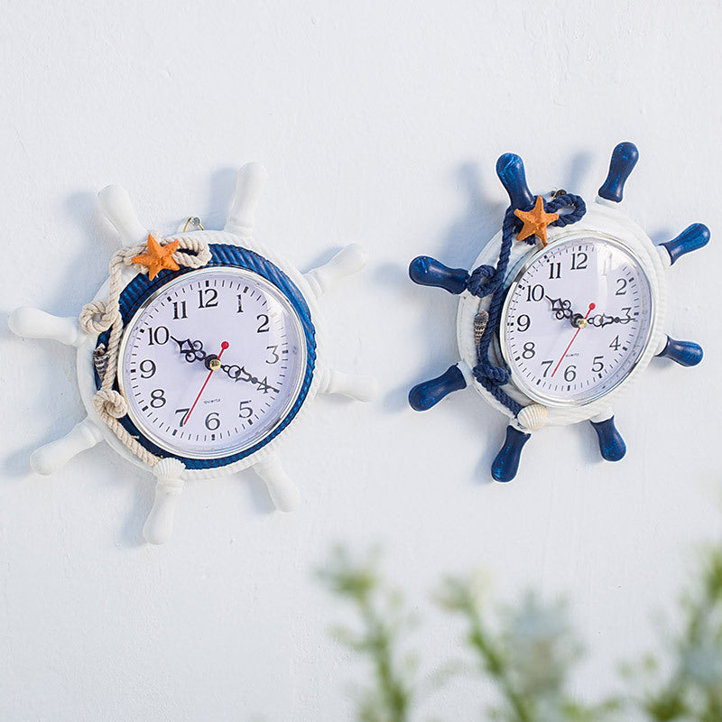 Wooden Nautical Wall Clock, 22.5 cm by HitMyNeed