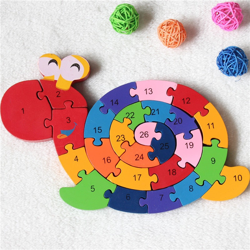 Wooden Number Jigsaw Puzzle for Kids by HitMyNeed