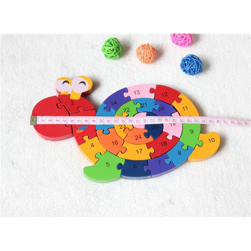 Wooden Number Jigsaw Puzzle for Kids by HitMyNeed