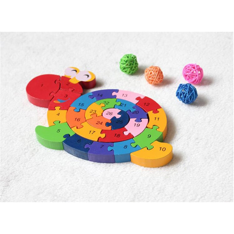Wooden Number Jigsaw Puzzle for Kids by HitMyNeed