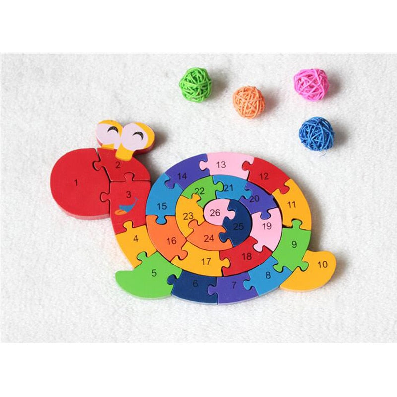 Wooden Number Jigsaw Puzzle for Kids by HitMyNeed