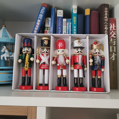 Wooden Nutcracker Christmas Tree Ornaments, 6 pcs by HitMyNeed