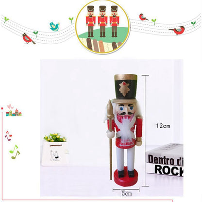 Wooden Nutcracker Christmas Tree Ornaments, 6 pcs by HitMyNeed