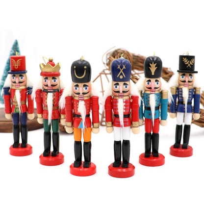 Wooden Nutcracker Christmas Tree Ornaments, Set of 6 by HitMyNeed