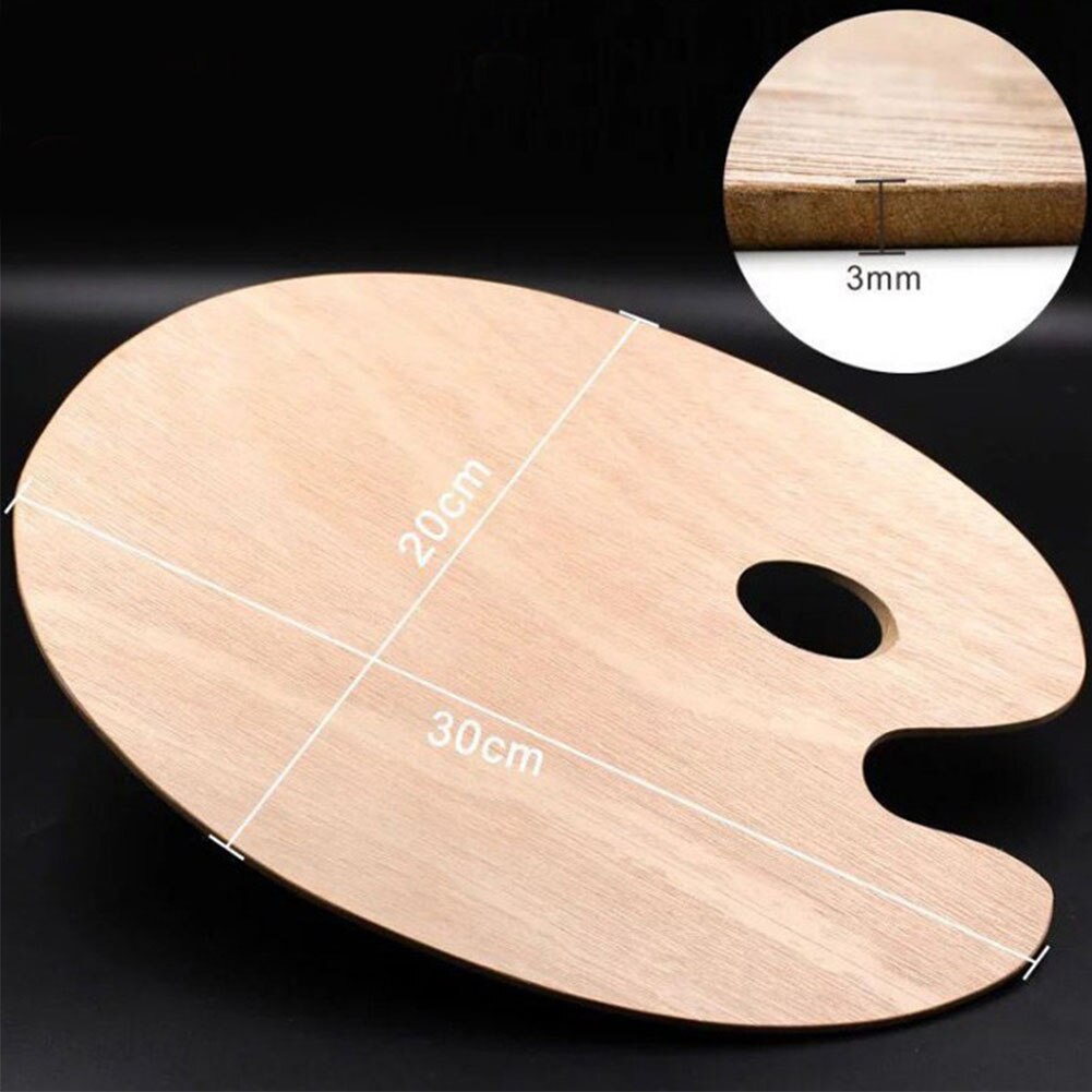 Wooden Paint Palette with Thumb Hole 20 x 30 cm by HitMyNeed