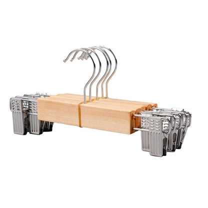 Wooden Pants Hanger with Rotating Hook and Clips by HitMyNeed