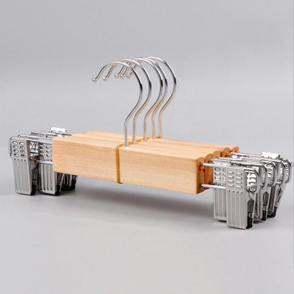 Wooden Pants Hanger with Rotating Hook and Clips by HitMyNeed