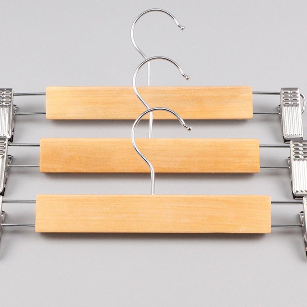 Wooden Pants Hanger with Rotating Hook and Clips by HitMyNeed