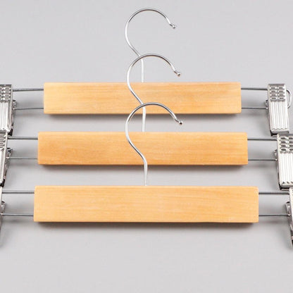 Wooden Pants Hanger with Rotating Hook and Clips by HitMyNeed