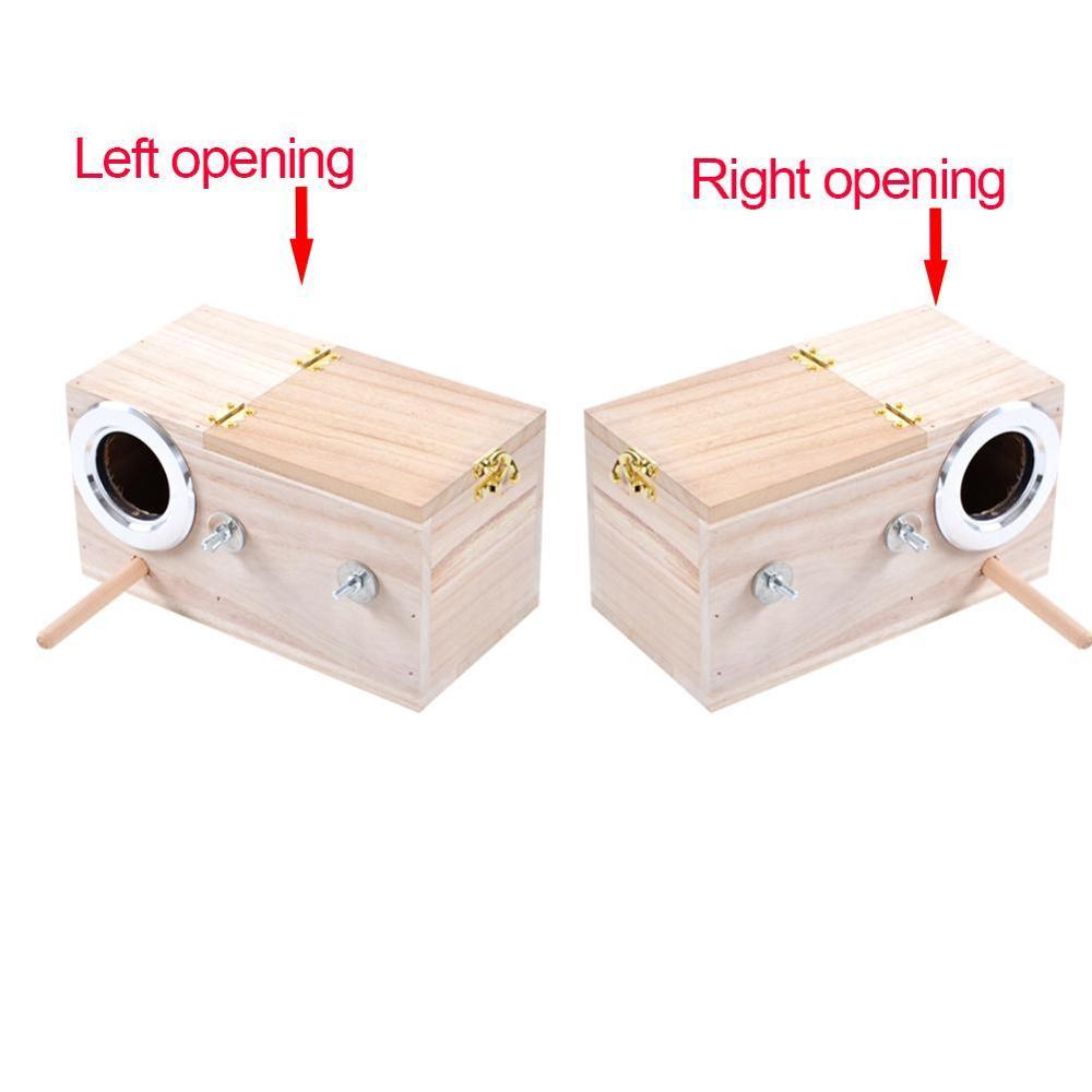 Wooden Parakeet Nesting Box Birdhouse 12 x 12 x 19.5cm by HitMyNeed