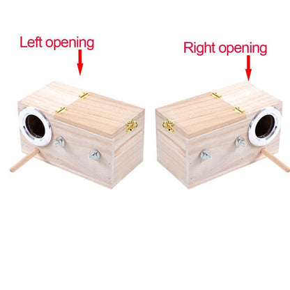 Wooden Parakeet Nesting Box Birdhouse 12 x 12 x 19.5cm by HitMyNeed
