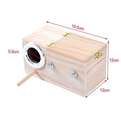Wooden Parakeet Nesting Box Birdhouse 12 x 12 x 19.5cm by HitMyNeed