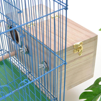 Wooden Parakeet Nesting Box Birdhouse 12 x 12 x 19.5cm by HitMyNeed