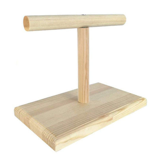 Wooden Parrot Training Perch Platform Stand by HitMyNeed
