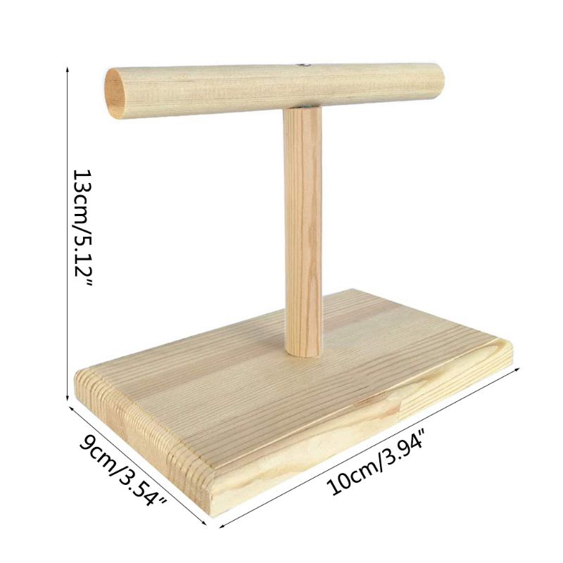 Wooden Parrot Training Perch Platform Stand by HitMyNeed
