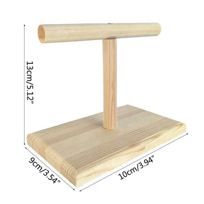 Wooden Parrot Training Perch Platform Stand by HitMyNeed