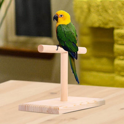 Wooden Parrot Training Perch Stand for Birds by HitMyNeed