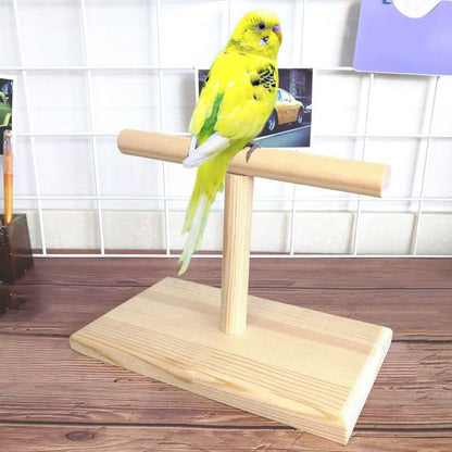 Wooden Parrot Training Perch Stand for Birds by HitMyNeed