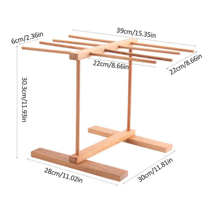 Wooden Pasta Drying Rack Stand, Beech, Detachable by HitMyNeed