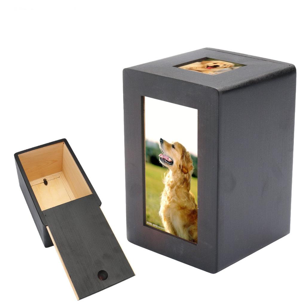 Wooden Pet Urn Box with Photo Frame Display by HitMyNeed
