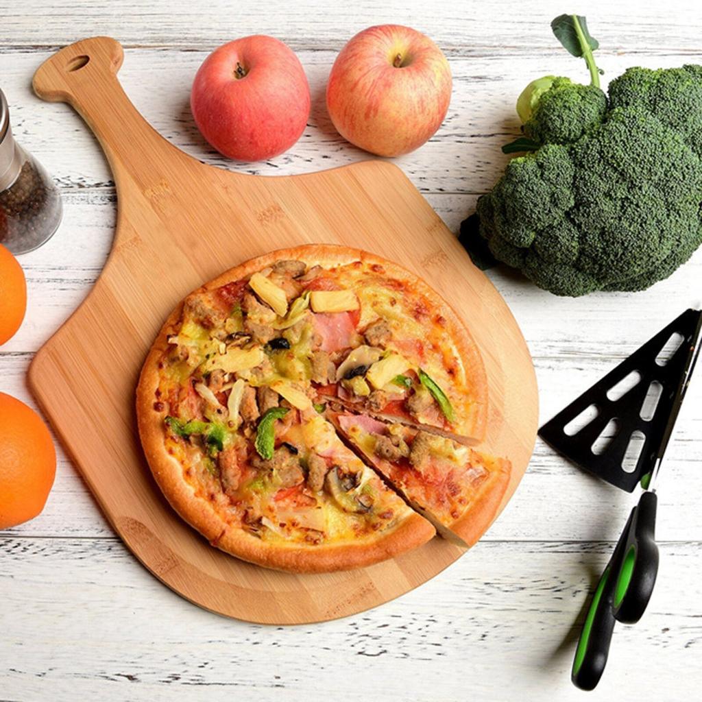 Wooden Pizza Paddle Serving Board 45 x 29 cm by HitMyNeed