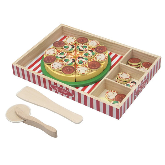 Wooden Pizza Toy Set for Kids Pretend Play by HitMyNeed