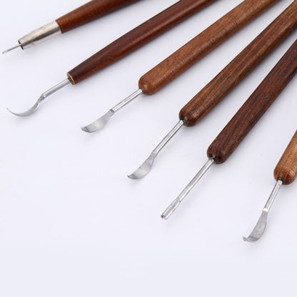 Wooden Polymer Clay Sculpting Tools Set (6pcs) by HitMyNeed