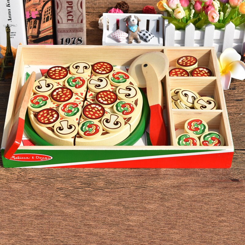 Wooden Pretend Play Pizza Set for Kids by HitMyNeed