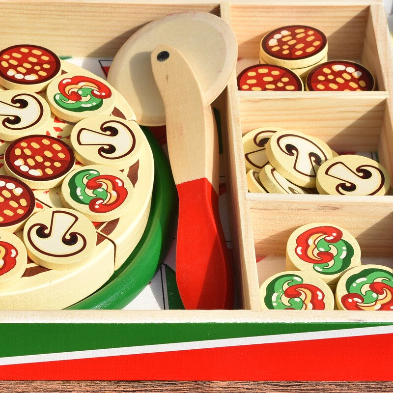 Wooden Pretend Play Pizza Set for Kids by HitMyNeed